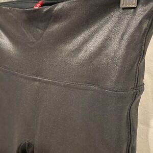 Spanx Faux Leather Leggings Women's Size S High Waist‎ Black Shiny Stretch